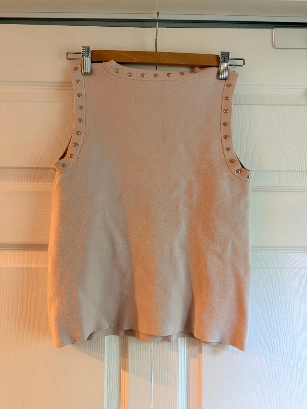Kate Spade Sleeveless Stud-Trim Tank Top - Pale Pink
